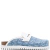 Versace Allover Medusa denim mules