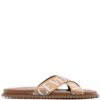 Versace Allover CrissCross Strap sandals
