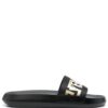 Versace logo-appliqué open toe slides
