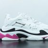 Balenciaga Allover Logo Triple S White/Black/Pink Sneaker