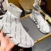 Balenciaga Speed 2.0 Allover Logo Beige Sneaker