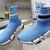 Balenciaga Speed 2.0 Light Blue with Stripe Sneaker