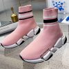 Balenciaga Speed 2.0 Light Pink with Stripe Sneaker
