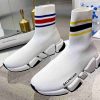 Balenciaga Speed 2.0 White with Stripe Sneaker