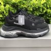 Balenciaga Triple S Clear Sole Black Silver